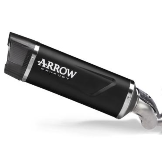 Arrow Indy Race EVO "Dark" aluminum Slip-On Exhaust w/ Carbon End Cap | Yamaha MT-07 (2025)